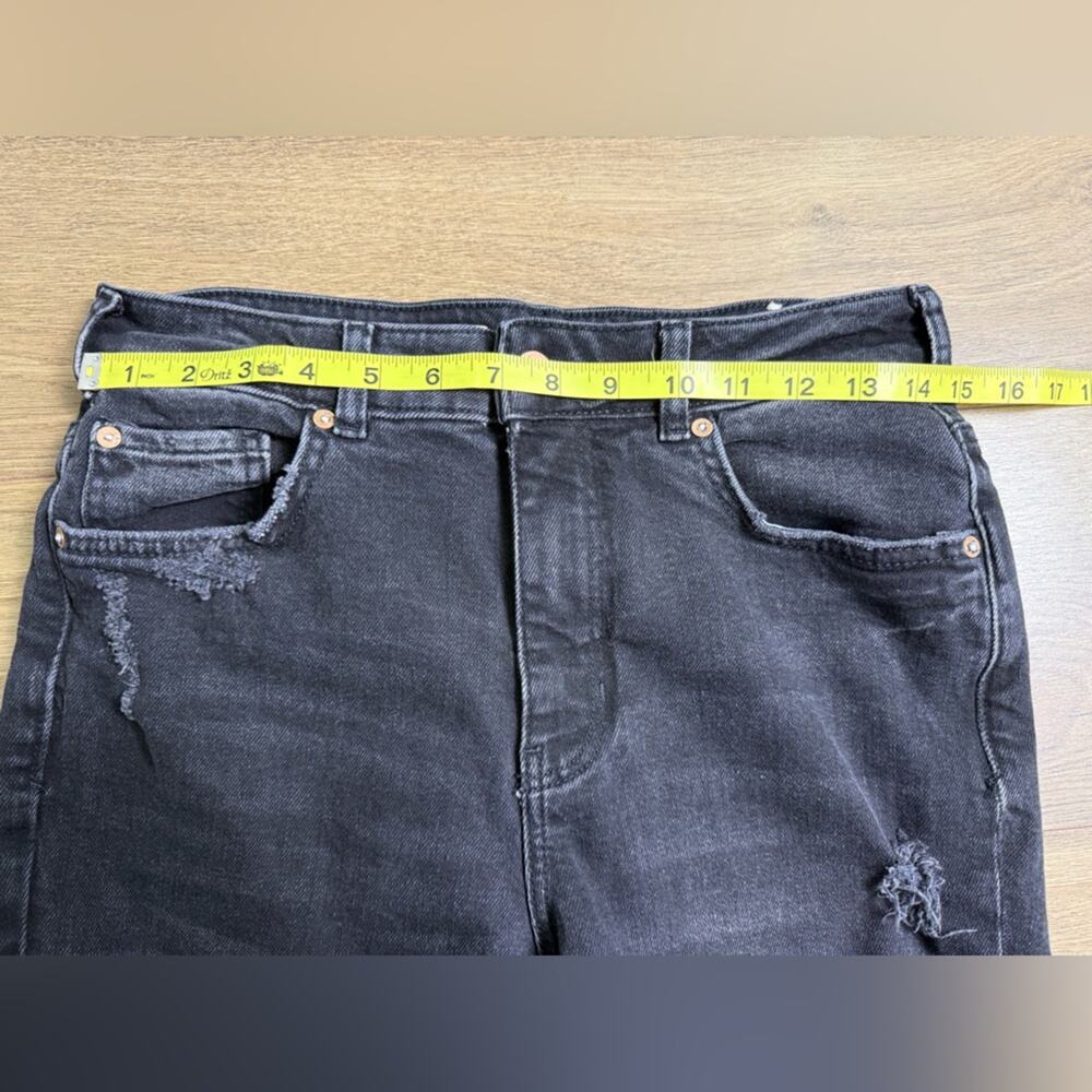 Anthropologie Pilcro The Vintage Straight Jeans Black Raw Hem Size 29 - Picture 10 of 12